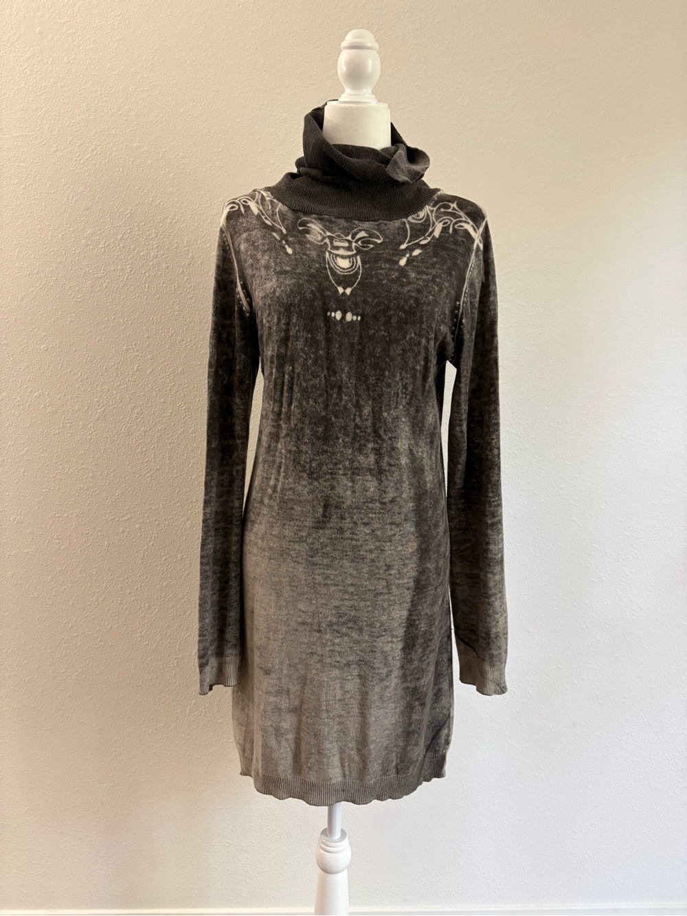 Vintage Cop.Copine Washed Knit Turtleneck Dress